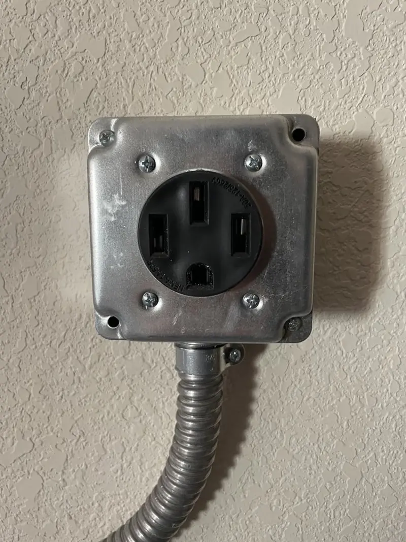 NEMA 14-50 outlet installed for Smart Home Electrical in Greene